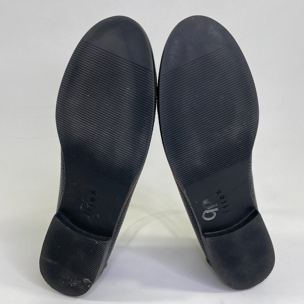 Anne Klein Women's  7 1/2 M Black Pebbled iflex Slip On Loafers Excellent - Picture 7 of 7